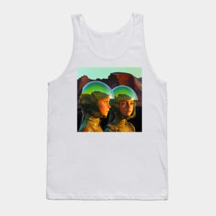 We Are Floating In Space - 49 - Sci-Fi Inspired Retro Artwork Tank Top